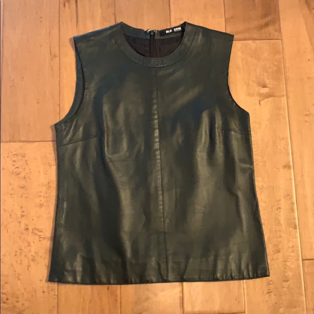 BLK Denim Leather Top
